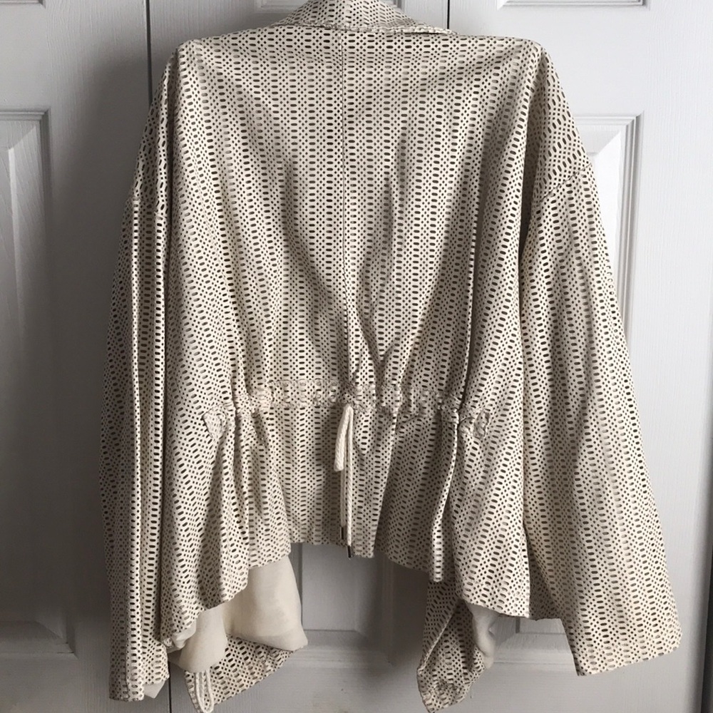 Etcetera Cream Leather Jacket - image 2